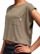 Picture of Hemp Ladies Short Sleeved Cropped T-shirt