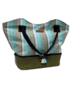 Picture of Hemp Kikoi Zipper Two Tone Bag