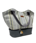 Picture of Hemp Kikoi Zipper Two Tone Bag