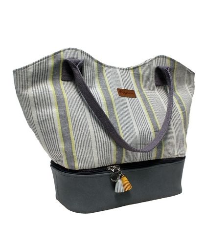 Picture of Hemp Kikoi Zipper Two Tone Bag