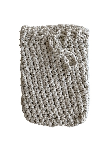 plastic-free reusable soap saver handmade from sustainable hemp twine