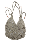 Woven bag handmade from sustainable eco-friendly hemp twine