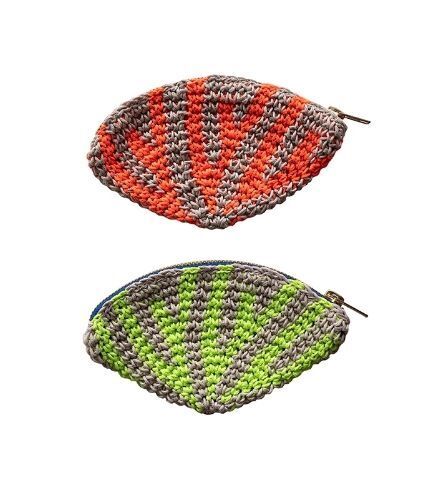 Hemp Twine Moon Purse  Neon