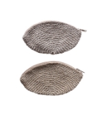 Hemp Twine Moon Purse Metallic