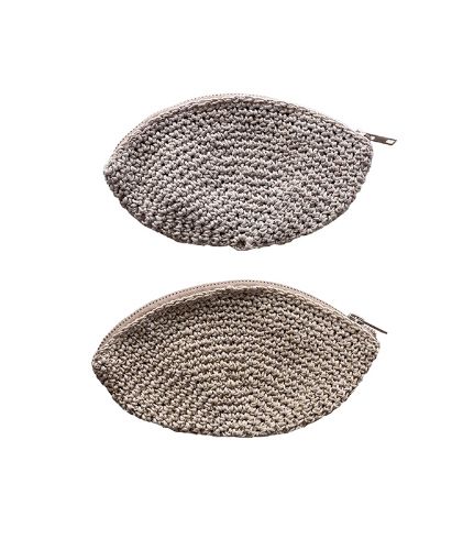 Hemp Twine Moon Purse Metallic