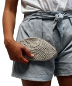 Hemp Twine Moon Purse Metallic size reference