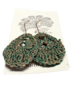 Moonbasket Hemp Twine Earrings Teal