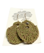 Moonbasket Hemp Twine Earrings Green