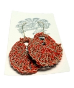 Moonbasket Hemp Twine Earrings Red