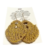 Moonbasket Hemp Twine Earrings Yellow