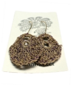 Moonbasket Hemp Twine Earrings Purple