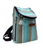 Small Hemp Backpack in Kikoi Fabric