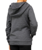 Cypress hemp hooded top in black melange