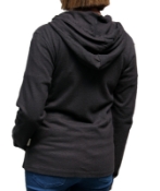 Ladies hemp spring zip up black 