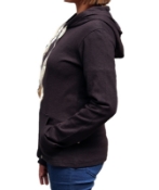 Ladies hemp spring zip up black 