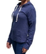Ladies hemp spring zip up black 