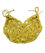 Hemp Twine Moon Beach Bag Yellow