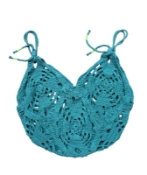 Hemp Twine Moon Beach Bag Blue